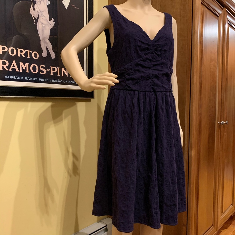 Anthropologie Eggplant Purple Dress SZ Large